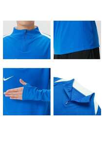 Nike Men's Sports T-Shirt & Tank Top, Long Sleeve T-Shirt, Half-Zip Stand Collar Training Long Sleeve Base Layer IR8420-463 - Blue - View 5