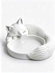 Christmas 1PC Sleeping Cute Fox Shaped Jewelry Tray, Christmas Decoration Vanity Tabletop Small Jewelry Storage Dish, Can Store Rings Earrings Necklaces, Women's Holiday Gift - Multicolor - View 10