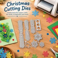 1pc Christmas Tree Cutting Template, Scrapbook Cutting Die, Suitable For Scrapbooking, DIY Embossing Template, Used For Card Making, Paper Craft, Scrapbook Album Decoration, Christmas Holiday Craft Material - Multicolor - View 3