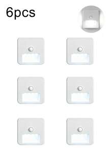 6pcs Motion Sensor LED Wall Lights, Suitable For Stairs, Bedroom, Hallway, Bathroom, Corridor And Cabinet, Auto On/Off When Motion Detected, Ideal For Night Lighting - Motion Sensor Wall Light - View 12