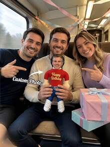 1pc Personalized Inflatable Blow Mold Prop, Customizable Photo, Custom Inflatable Party Prop, Bachelorette Party Gift, Birthday Party Gift, Inflatable Doll, Birthday Commemorative Decoration, Birthday, Christmas, Special Occasion - Multicolor - View 2
