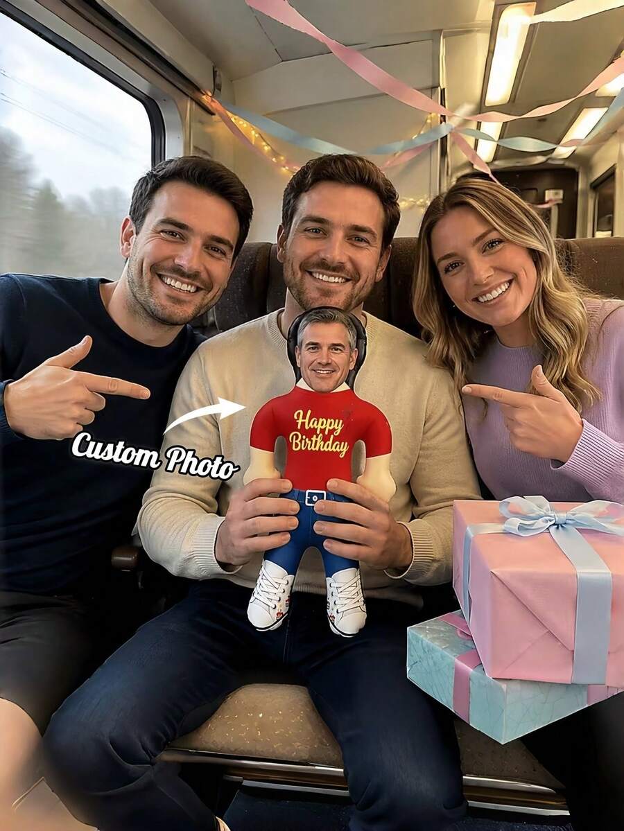 1pc Personalized Inflatable Blow Mold Prop, Customizable Photo, Custom Inflatable Party Prop, Bachelorette Party Gift, Birthday Party Gift, Inflatable Doll, Birthday Commemorative Decoration, Birthday, Christmas, Special Occasion