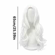 1pc White Big Wavy Curly Wig, Suitable For Christmas, Winter Party, Elf Costume, Holiday Dress Up - Multicolor - View 8