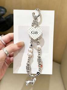 1 Buah Rantai Gantungan Kalung Liontin Anjing Berbentuk Hati Motif Polkadot Gaya Korea - Rantai Gaya Baru yang Kreatif, Unik, Niche, dan Menarik untuk Wanita - MultiWarna - View 1