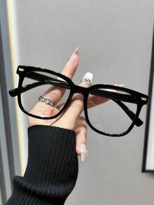 1pc Large Square Unisex Retro Y2K Style Fashion Glasses, Multi-Functional, Essential For Academic Preparation, Daily Use - Multicolor - View 4