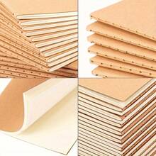 20pcs Pocket Kraft Paper Notebooks, Large Capacity Small Mini Notebooks, Travel Journal, Suitable For Students, School, Office, Writing, Classroom Projects, 5.12 X 3.54 Inches, Quick Notes, Diary (Brown Cover, Unlined Blank) - A - View 5