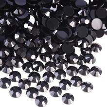 3mm, 5mm Black Resin Rhinestones, Flatback Diamonds, Black Non-Hotfix Crystal Rhinestones, For DIY Crafts, Cups, Bottles, Glasses, Clothes, Bulk Shiny Crystal Stones, Craft Set Decoration - Black - View 5
