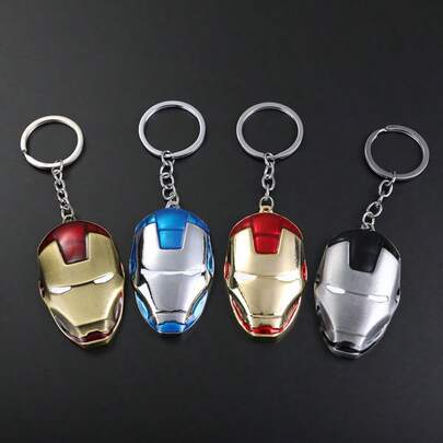 Hasbro Marvel Iron Man Zinc Alloy Keychain Pendant Creative Gift Key Ring Hanging Decoration Car Key Bag