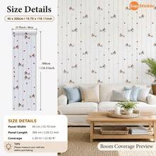 SUPSTICKER Sweetheart Wallpaper Panel, Self-Adhesive Peel And Stick Wall Sticker, 15.75*47.24 Inches/15.75*118.11 Inches, 3 Patterns, Home Bedroom Decor - 1PC - View 16