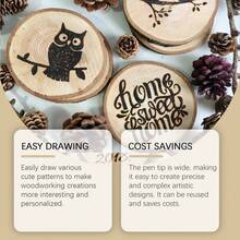 Pyrography Pen, Wooden Coaster Cutting Board Handmade DIY Art Painting Design Pyrography Pen, Easily Draw Various Cute Patterns, Make Woodworking Creation More Interesting And Personalized, Easy To Create Precise And Complex Artistic Designs, Reusable, Cost-Saving. - A - View 7