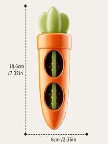 Carrot Licking Toy For Dogs, Rotating Detachable Treat Dispenser, Teething And Dental Cleaning Stick, Boredom Relief Chew Toy For Dogs And Cats, Suitable For All Pet Sizes - Multicolor - View 2