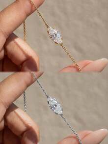 1pc 6-Prong Rhinestone Eye Pendant Necklace, Exquisite Elegant Luxury Women's Christmas Jewelry - Six-claw Horse Eye Necklace - View 6