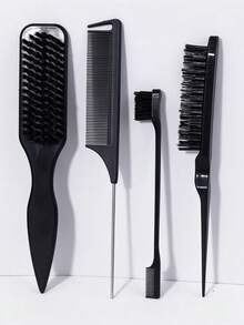 Set Perlengkapan Penataan Rambut Wanita - Termasuk Sisir Motif Leopard, Sisir Penghalus untuk Rambut Kusut dan Berantakan, dan Sisir Penata untuk Kuncir/Sanggul Rapi dan Menata Jambang (Dengan Desain Gigi Sisir), Alat Penataan Rambut Penting untuk Tampilan yang Rapi. - MultiWarna - View 14