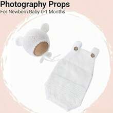 Newborn Photography Set, Baby Boy And Girl Photo Props, Knitted Romper And Hat Set, Suitable For Newborn Photography - Multicolor - View 8