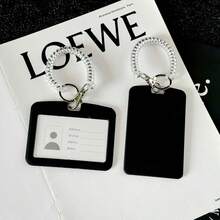 Creative Minimalist Silicone 3-Inch Card Holder Badge Holder Bus Card Meal Card Cute Student Girl Card Holder Lanyard ID Card, Middle And High School Students, Office Workers, Fan Enthusiasts, Card Storage, Photo Dust-Proof, Portable, Birthday Gift, Holiday Gift, Collectible Storage, Commuting, Campus Use, Desk Organization, Creative Collection, DIY Decoration - A - View 9