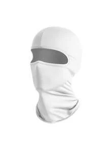 1pc Or 2pcs Unisex Solid Color Balaclava Hood, Outdoor Cold Protection Face & Neck Warmer, Windproof Cycling Mask, Suitable For Daily Outings, Clothing Matching, Cycling - Multicolor - View 4