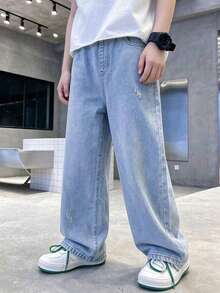 Men's Summer Denim Jeans, New Fashion Style - Blue - View 7