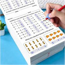 Buku Latihan Penjumlahan dan Pengurangan untuk Anak-Anak, 64 Halaman, Latihan Matematika dalam 20 Soal, Mainan Edukasi untuk Anak Prasekolah, TK, dan Balita, Buku Aktivitas Membangun Keterampilan Matematika Awal untuk Penggunaan di Rumah dan Kelas. - Berwarna merah muda - View 5