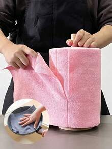 1 Roll/20pcs Reusable Microfiber Cleaning Cloths (20x20cm) - Highly Absorbent, Machine Washable Kitchen Cloths, Suitable For Cleaning Dishes, Countertops And Floors; Multi-Purpose Household Cleaning Cloths (Square), Suitable For Various Surfaces, Space-Saving Design - A - View 7