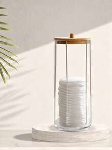 Cotton Swab Box, Cotton Pad Box, Cotton Pad Storage Box With Lid, Transparent Cosmetic Storage Box, Bathroom Cotton Swab Storage Box. - Multicolor - View 1
