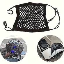 2pcs Strap Rope Elastic Motorcycle Hook Rope / Motorcycle Helmet Mesh Elastic Strap Black Mesh Luggage Organizer For Storage - 01 - View 5