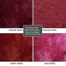 Burgundy Long Pile Area Rug, Soft Foam Padded Washable Lightweight Floor Mat, Suitable For Living Room, Bedroom, Dorm, Entryway, With Cushioning Anti-Slip Backing, Fits Chair, Sofa, Bedside, Hallway, All-Season Comfortable Home Decor, Christmas Gift - Burgundy - View 9