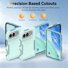 CteGlodrix 軍用級防震手機殼適用於 Apple Duo，PC 硬背殼搭配 TPU 軟邊，時尚奢華保護套 - 黑色 - 查看 8