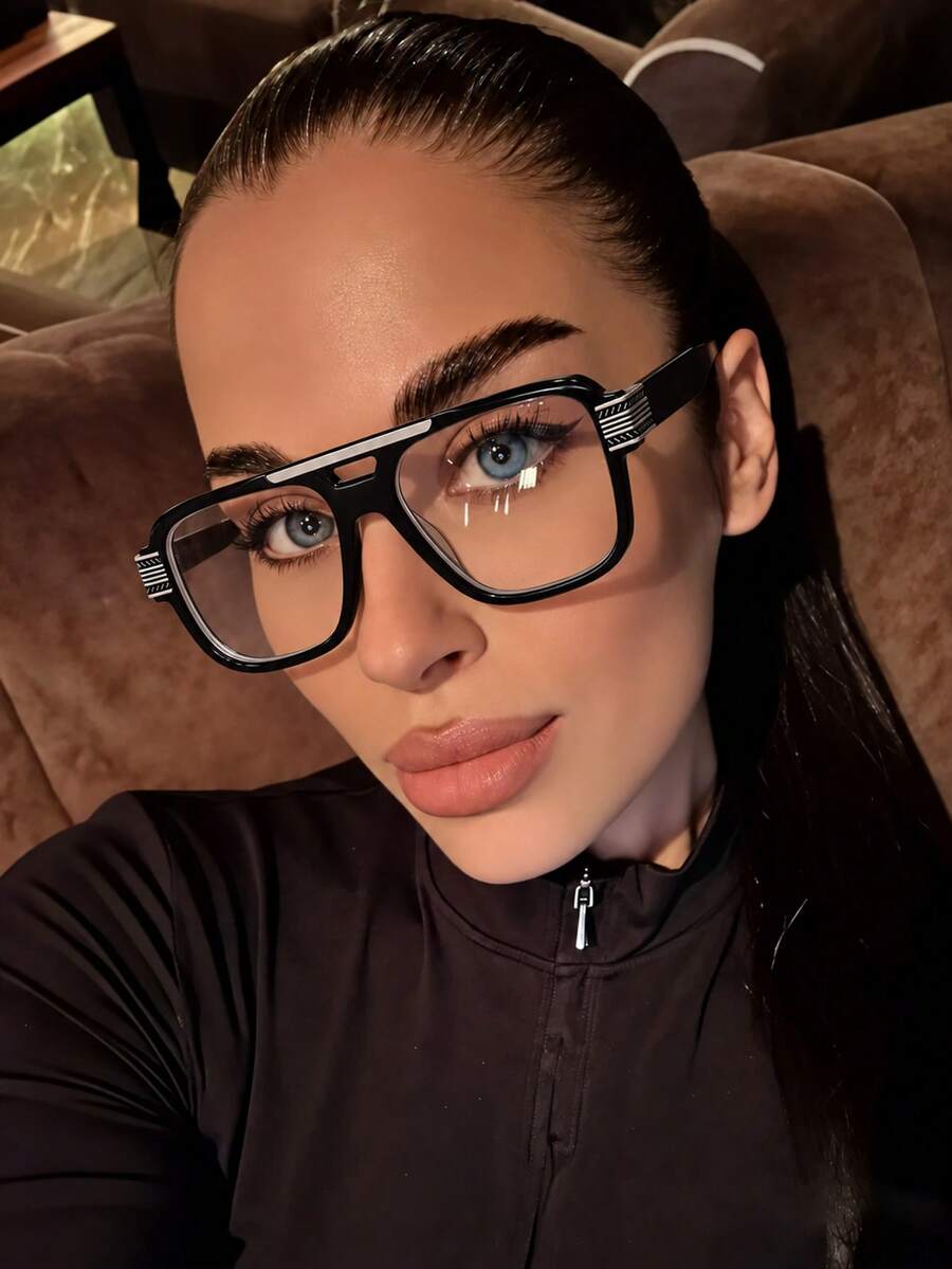 Blue Light Blocking Glasses With Storage Bag, Anti-Fatigue, Fashionable Lightweight Comfortable, No Nose Bridge Pressure For Long-Term Wear, Suitable For Various Face Shapes And Outfits, Unisex, Perfect Holiday Gift
