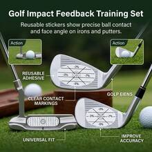 Golf Impact Stickers For Putters Irons Training Aid Alignment Markers Strong Adhesion Residue Free Grid Design Beginner Swing Correction Outdoor Practice - Multicolor - View 7