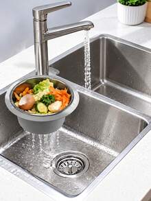[Keranjang Saringan Stainless Steel] Set 2 Buah Keranjang Saringan Angsa Stainless Steel, Pemasangan Tanpa Bor yang Kokoh, Rak Penyimpanan Bawah Wastafel, Pengering Meja Hemat Ruang, Filter Mudah Dibersihkan, Aksesori Rumah Modern - View 12