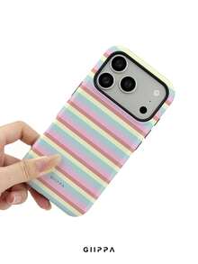 GIIPPA 這款多色條紋設計手機殼完美適用於 Phone 18 Pro Max，同時也兼容 Phone 17 Pro Max、16 Pro Max 和 15 Pro Max。它採用時尚有趣的韓系設計，適合 11/12/13/14/15/16 Pro Max Plus。優雅的設計男女皆宜，是送給女友的完美禮物，適用於聖誕節、情人節、復活節、婚禮季和生日！ - 多色1 - 查看 5