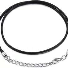 1 Pack DIY Handmade Necklace Cord, Black Pendant Necklace Jewelry Rope - Black - View 4