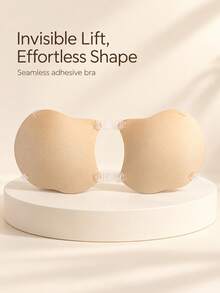 1/10pcs Invisible Adhesive Bra Pads With Shoulder Straps, Push-Up Lift Bra Stickers, Comfortable Bra Accessories For Multiple Occasions - Multicolor - View 4