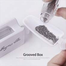 Beautizon Nailartlab 1 st dubbelager förvaringsbox för nagelpuder, verktyg - Vitt - Visa 3
