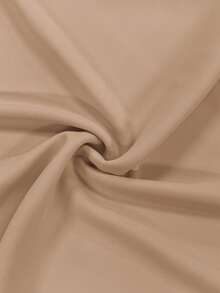 Plus Size Women's Solid Color Pleated Casual Versatile Daily Wear Wide Leg Pants - Apricot - View 9