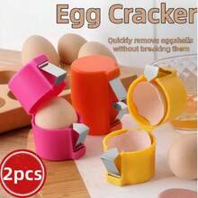 1pc Egg Shell Opener, Kitchen & Restaurant Easy Peel Egg Separator Handheld Egg Cracker, Multifunctional Egg Cutter Egg Opener And Separator, Easy To Clean Manual Kitchen Separator Tool, Suitable For Cooking Camping Kitchen Gadgets, Efficient Home Cooking Egg Cracker, Practical Kitchen Utensil | Easy To Clean Material - Multicolor - View 1