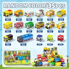 Magnetic Building Blocks Vehicle Theme Blocks Metal Storage Box Scene Construction Stacking Toy Develop Children's Spatial Imagination And Hands-On Ability Christmas Birthday Educational Gift Unisex - Multicolor - View 12