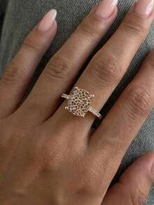 1pc Leopard Print Square Ring, Fashion Statement Piece, Suitable For Women's Daily Wear And Party Occasions, Great Jewelry Gift Choice - Multicolor - View 4