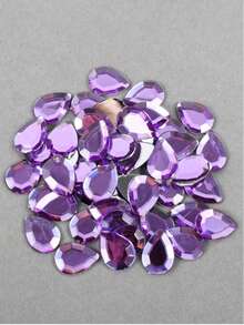 100pcs/Pack, 13*18mm Flat-Cut Teardrop Rhinestones, Large Size Plastic Rhinestones, Flat Bottom Resin Rhinestones, DIY Decorative Rhinestones - 13*18mm 100pcs - View 13