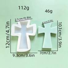 Large Cross Silicone Mold DIY Handmade Candle Aromatherapy Plaster Soap Silicone Mold - White - View 6