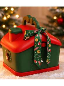 1 buah Kotak Hadiah Natal dan Tahun Baru, Kotak Penyimpanan Permen, Toples Tabungan, Kotak Kemasan Hadiah Liburan - MultiWarna - View 4