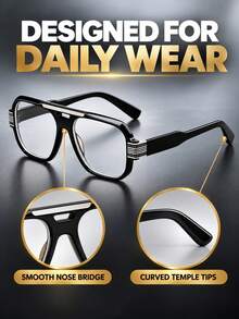 Blue Light Blocking Glasses With Storage Bag, Anti-Fatigue, Fashionable Lightweight Comfortable, No Pressure On Nose Bridge For Long-Term Wear, Suitable For Various Face Shapes And Outfits, Unisex, Perfect Holiday Gift - Glasses 1 - View 7
