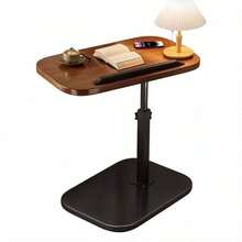Movable Bedside Table, Rotating Side Table, Height Adjustable Folding Laptop Desk, Home Sofa Side Table - Black - View 2