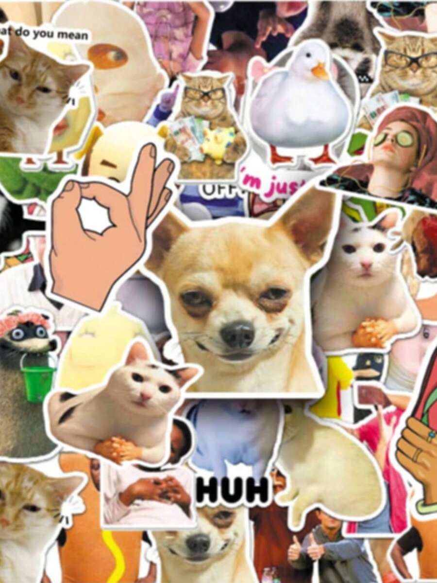 50pcs Funny MEME Stickers, Aesthetic And Practical, Suitable For ...