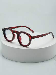 Red Tortoise Shell Frame Plain Mirror