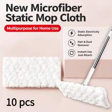 5/10/20/30pcs Anti-Static Cleaning Mop Pads, Reusable Disposable Dust-Absorbing Mop Paper For Home, Random Color - Multiple Styles Available - View 11