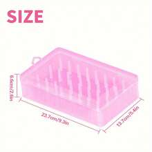 1pc 42-Roll Sewing Thread Storage Box, Transparent Plastic Spool Holder, Embroidery Storage Box, Embroidery Sewing Tool Kit Box, Portable Large Capacity Needle Box, Handheld Sewing Box, Suitable For DIY Sewing, Embroidery, Quilting Accessories - Multicolor - View 4