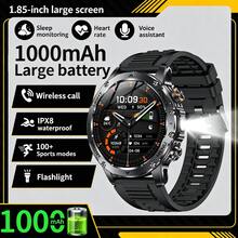 KENPANG Jam Tangan Pintar Pria Multifungsi untuk Aktivitas Luar Ruangan, Panggilan HD Bluetooth, Daya Tahan Baterai 1000mAh, Lampu Senter LED Dua Warna Merah dan Putih Terintegrasi, Layar Sentuh Penuh Ultra Jernih 1,85 Inci, 100+ Mode Olahraga, Pelacakan Kesehatan 24/7, Tahan Air IP68, Pelacak Kebugaran Pria, Ideal untuk Bersepeda, Mendaki, Lari Lintas Alam, Kompatibel dengan iOS dan Android - View 13