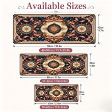 1pc Vintage Royal Ribbon Aesthetic Desk Mat, Ornate Floral Print Large Mouse Pad For Dorm & Vanity Table Decor - View 6