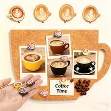 8/16/20pcs Creative Simulated Coffee Cup Push Pins, 3D Thumbtacks, Boxed Decorative Thumbtacks, Suitable For Photo Decoration And Fixing In Coffee Shops, Homes, Offices, Etc,Random Style. - A - View 5